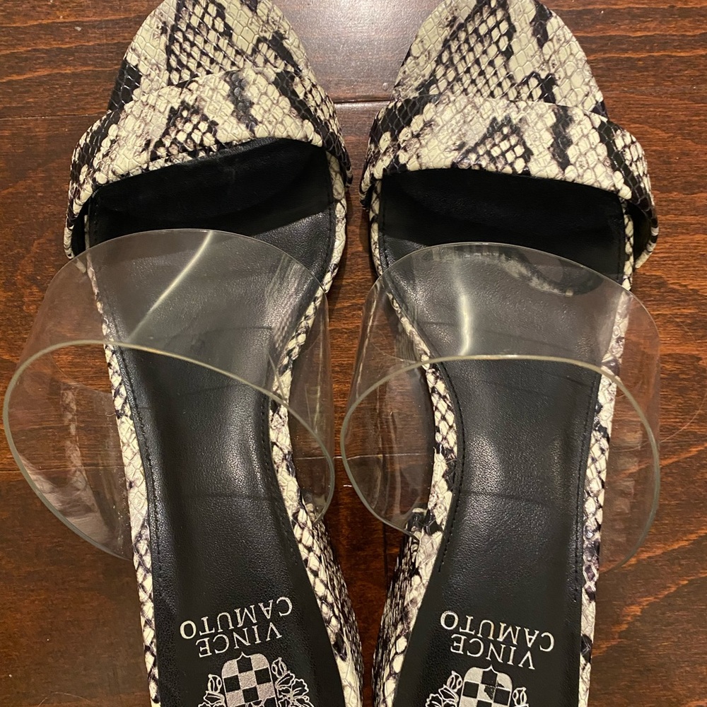Vince Camuto Snake Clear Sandals